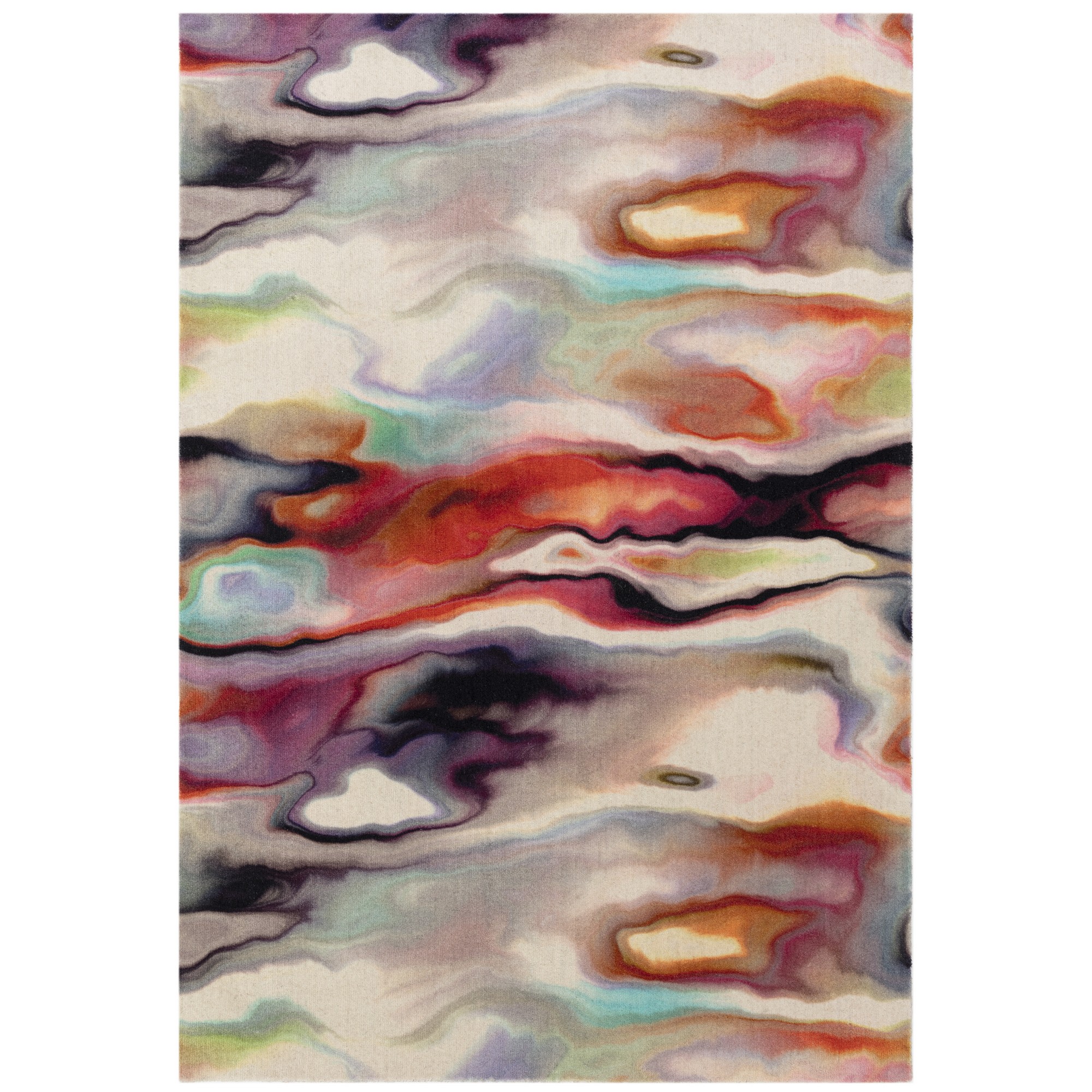 Vision Impression Modern Abstract Wool Rug In Multi